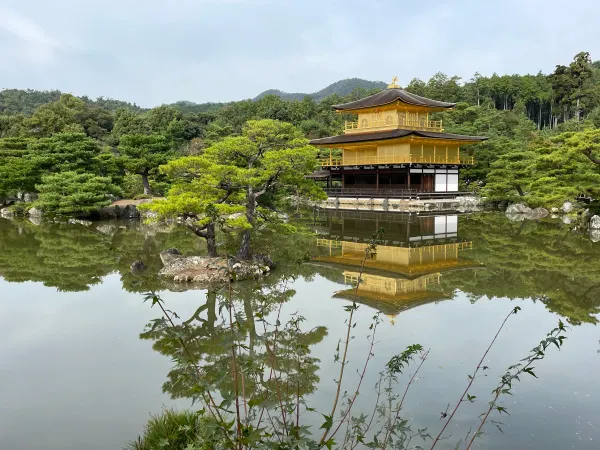 The Golden Pavilion reflected in its surrounding pond